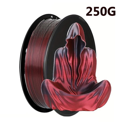 250g 500g 1Kg PLA Filament Silk Black Red Dual Color