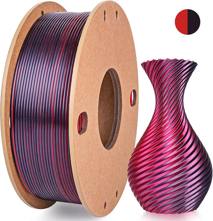 Multicolor Dual / Tri Color Silk PLA Filament 1.75mm – 250g Shiny for FDM 3D Printers