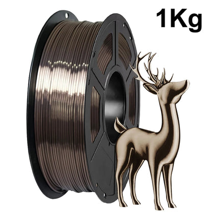 Silk PLA Filament – 1.75mm Shiny Metallic Finish 3D Printer Filament