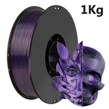 250g 500g 1Kg PLA Filament Silk Black Red Dual Color