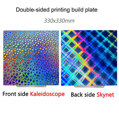 Anycubic Kobra 2 Plus Build Plate – Double-Sided Textured PEI Powder Coated Spring Steel Sheet 330x330mm