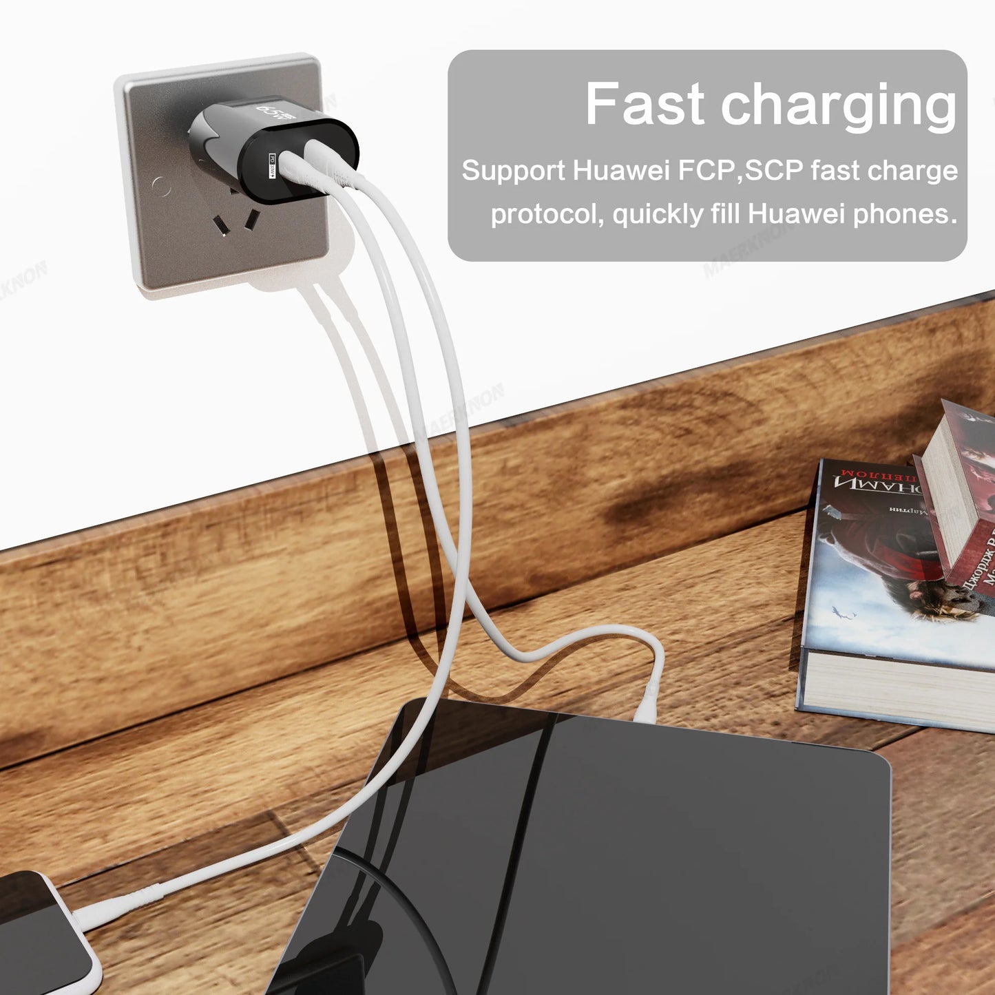 65W GaN Multi-Port USB-C Charger