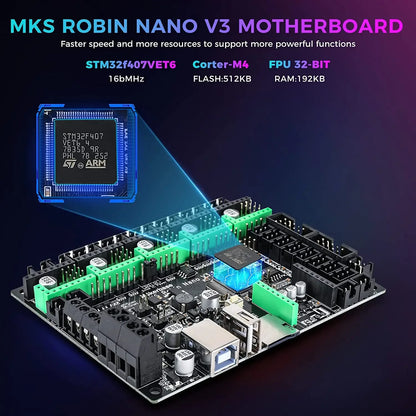 Makerbase MKS Robin Nano V3.1 – 32-Bit Motherboard with Marlin 2.0 & TFT 3.5" Touch Screen Support