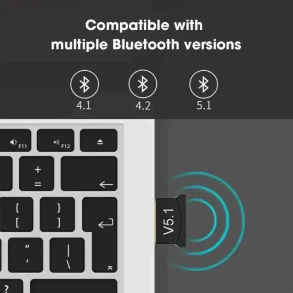 USB Bluetooth 5.3 Adapter – Wireless Transmitter & Receiver Dongle for PC / Laptop