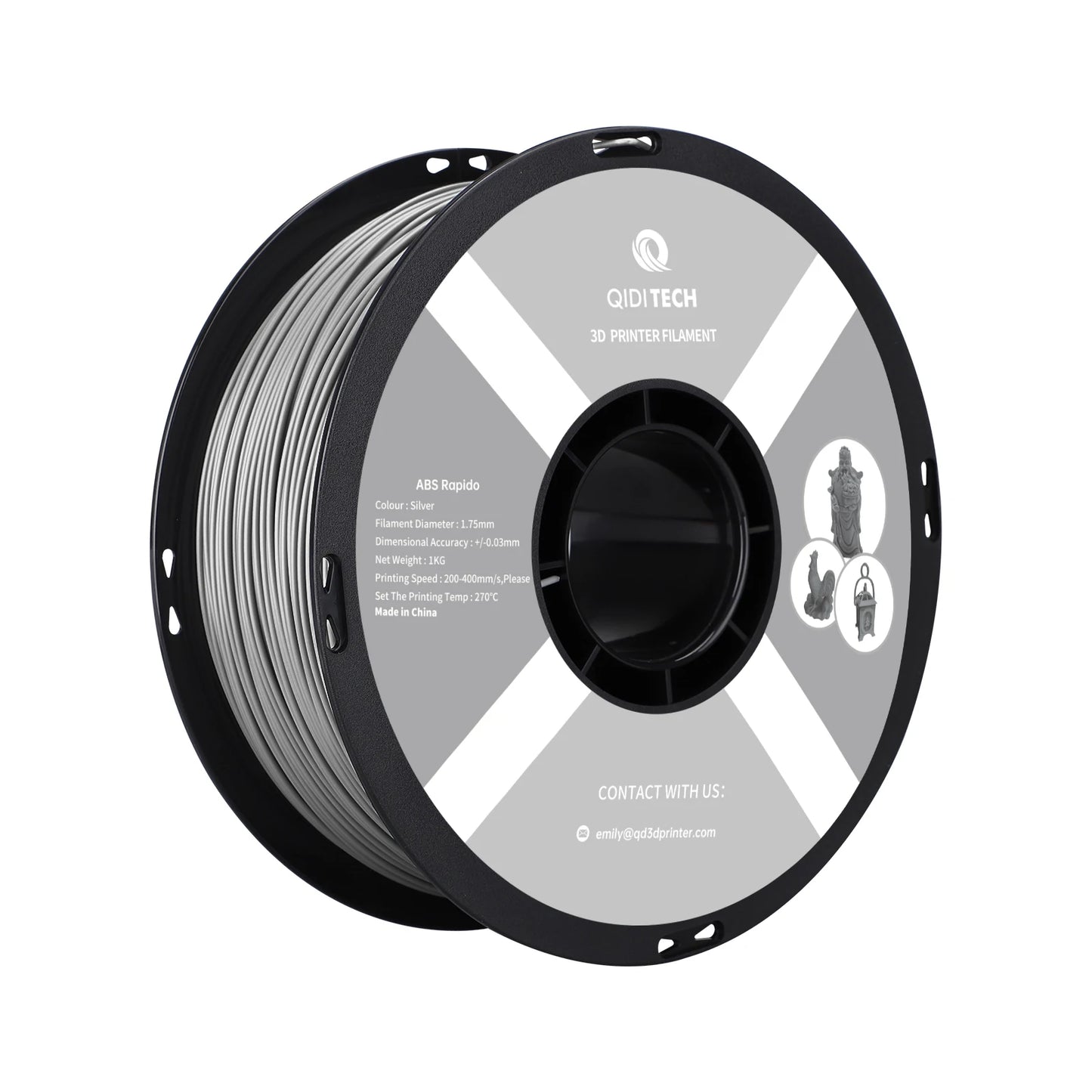 QIDI TECH PLA / ABS Filament 1.75mm – 1kg Spool for FDM 3D Printers