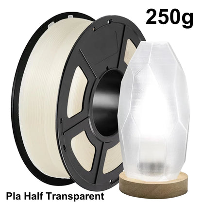 PLA Transparent Filament 1.75mm – 250g / 500g / 1kg Clear Material for FDM 3D Printers