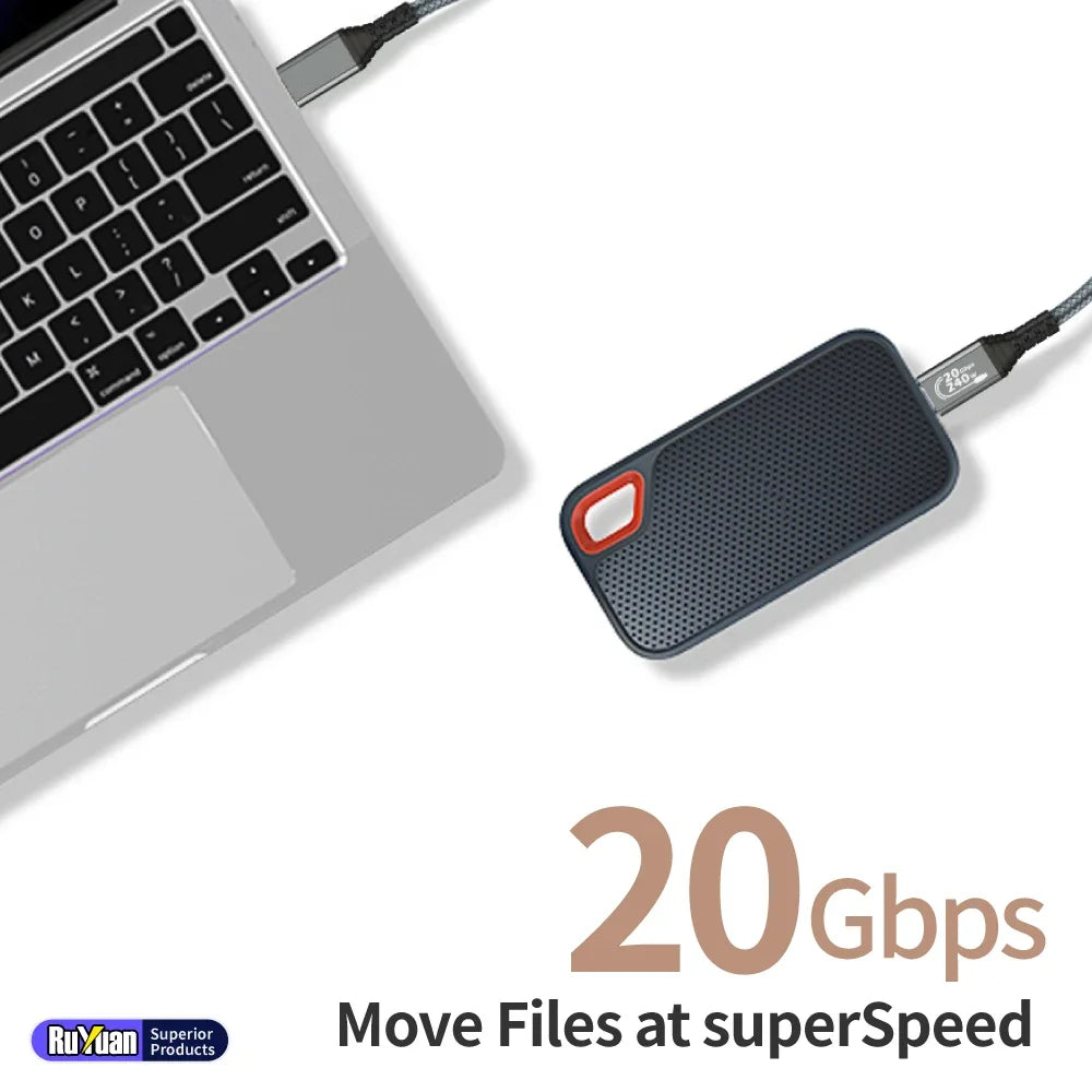 USB-C Data Cable 20Gbps 240W