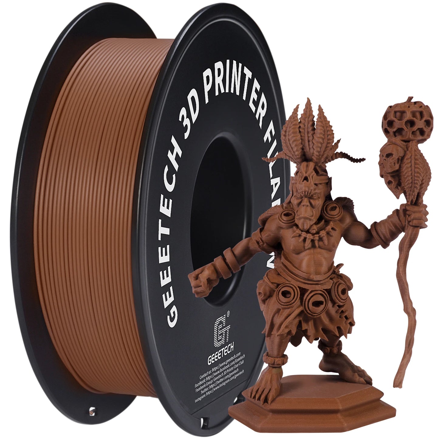 Geeetech Matte PLA Filament 1.75mm – 1kg Spool Vacuum Packed for FDM 3D Printers