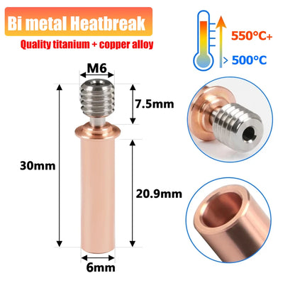 Hotend Kit for Ender 3 Neo / V2 Neo / Max Neo – J-Head Heatbreak, Nozzle Block & 1.5m Heater Thermistor