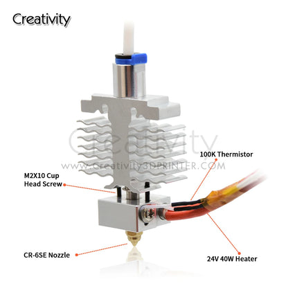 Creality Ender 3 V2 Neo / Max Neo Assembled Hotend Kit – Heatsink, Heat Block, Throat & Silicone Sock