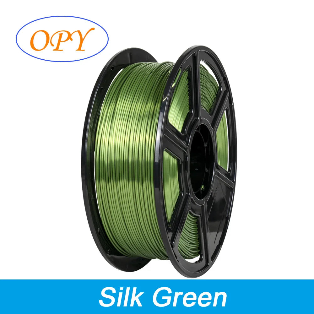 Silk PLA Filament 1.75mm – 1kg Sample Gold, Silver, Copper, Metal Gray, Blue & Green