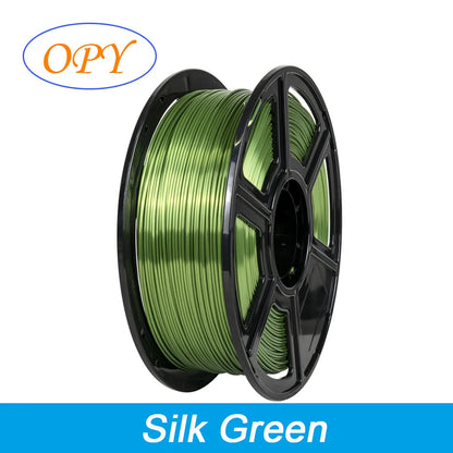 Silk PLA Filament 1.75mm – 1kg Sample Gold, Silver, Copper, Metal Gray, Blue & Green