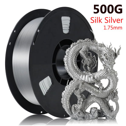 Silk PLA Filament – 1.75mm Shiny Metallic Finish 3D Printer Filament
