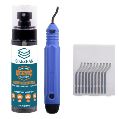 3D Printer Bed Adhesion Aid & Deburring Finishing Tool – Strong Hold, Easy Lift-Off