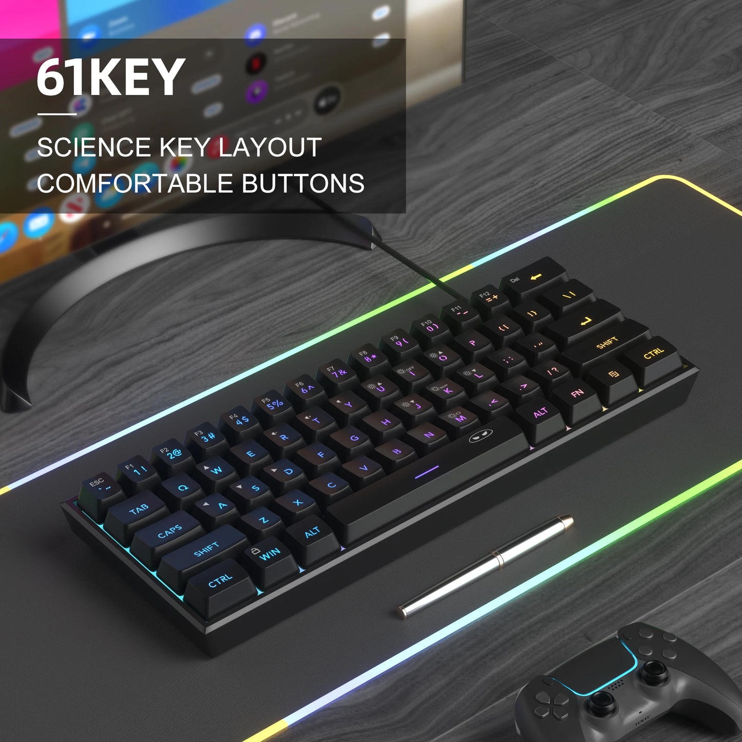 MageGee 60% RGB Gaming Keyboard