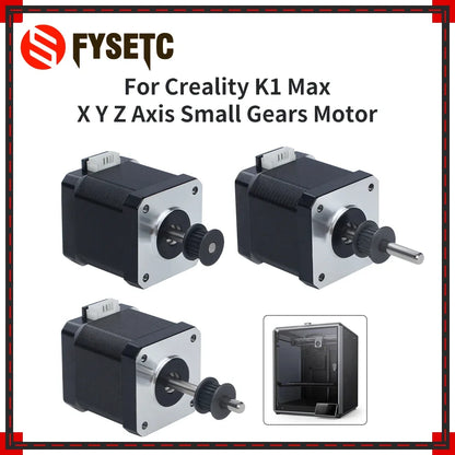 Creality K1 Max XYZ Axis Stepper Motors – Original Replacement Motors with Small Gears