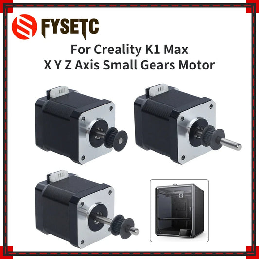 Creality K1 Max XYZ Axis Stepper Motors – Original Replacement Motors with Small Gears