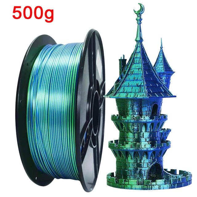 EasyThreed Dual Color Silk PLA Filament 1.75mm – 1kg Multicolor for FDM 3D Printers