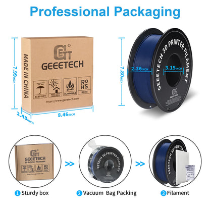 Geeetech Matte PLA Filament 1.75mm – 1kg Spool Vacuum Packed for FDM 3D Printers