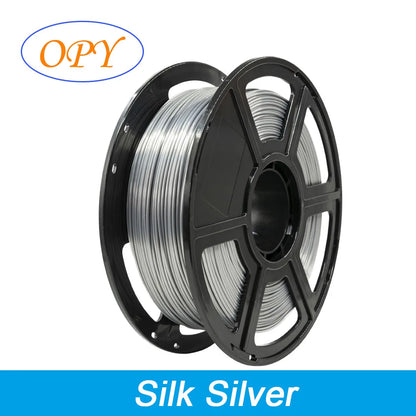 Silk PLA Filament 1.75mm – 1kg Sample Gold, Silver, Copper, Metal Gray, Blue & Green