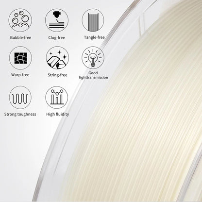 PLA Transparent Filament 1.75mm – 250g / 500g / 1kg Clear Material for FDM 3D Printers