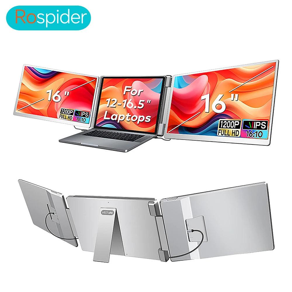 Portable Triple Screen Monitor