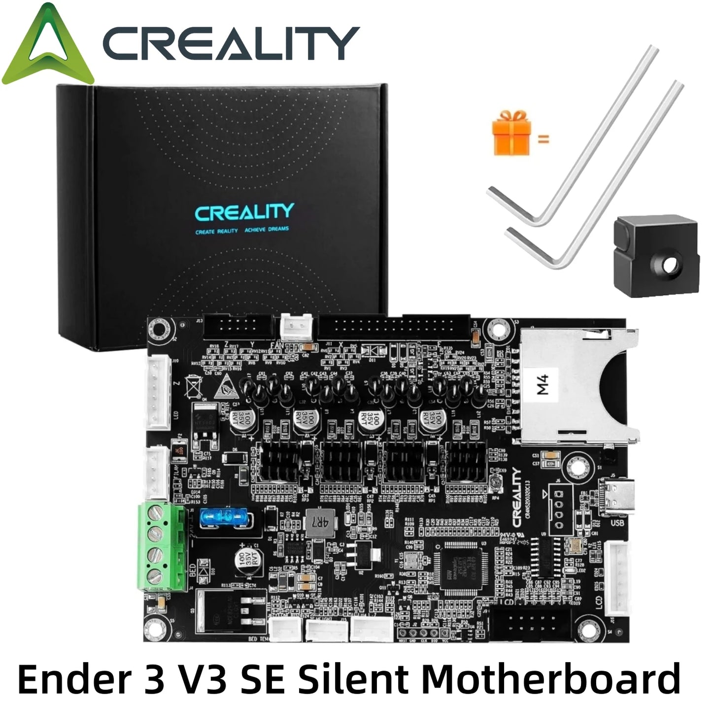 Creality Ender-3 V3 SE Silent Mainboard – 32-Bit MS35774 Driver Replacement Motherboard