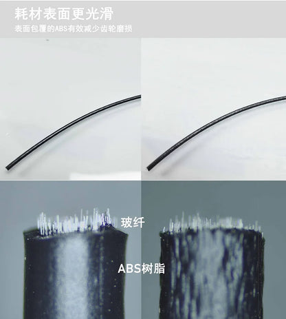 NexABS-GF25 Glass Fiber ABS Filament 1.75mm – Double-Layer High Fiber Content & Low Warpage
