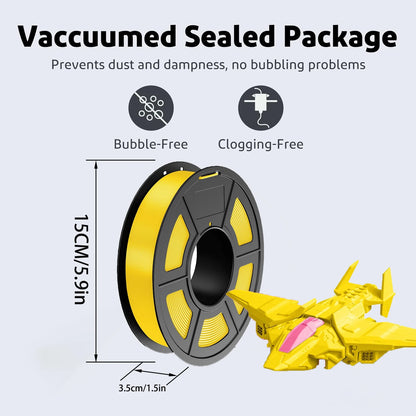 PLA Filament 1.75mm – 2x250g High Toughness Pink & Yellow for FDM 3D Printers