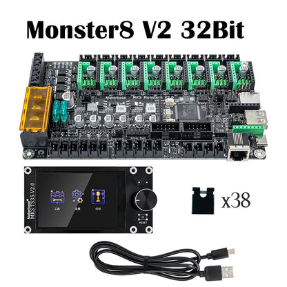 Makerbase MKS Monster8 – 32-Bit 3D Printer Control Board with TMC2209 for Voron / Octopus