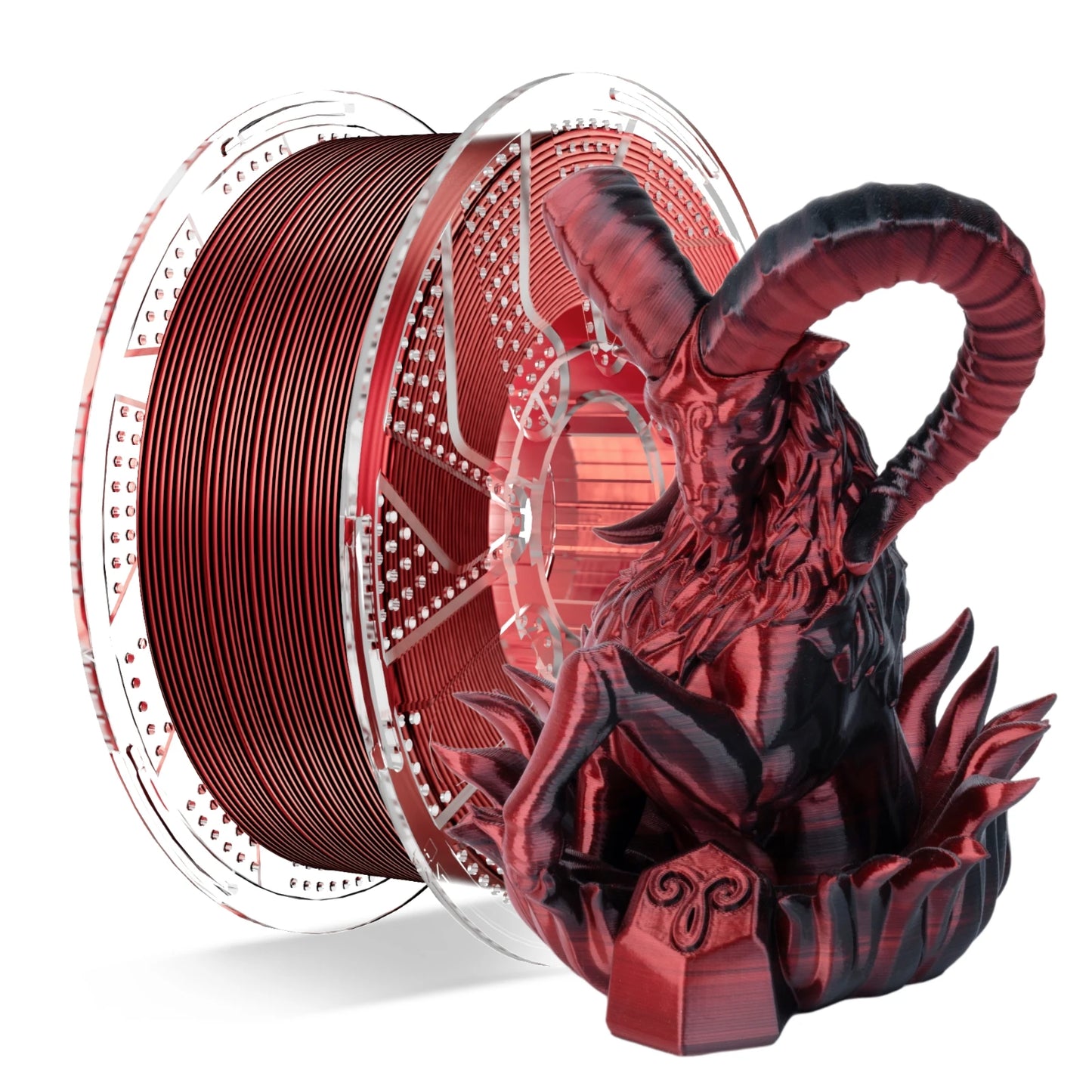 Conjure PLA 1.75mm Black Red Dual Color Filament 1KG