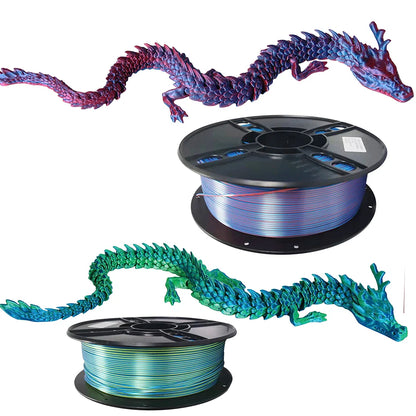 EasyThreed Dual Color Silk PLA Filament 1.75mm – 1kg Multicolor for FDM 3D Printers