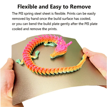 Anycubic Kobra 2 Plus Build Plate – Double-Sided Textured PEI Powder Coated Spring Steel Sheet 330x330mm