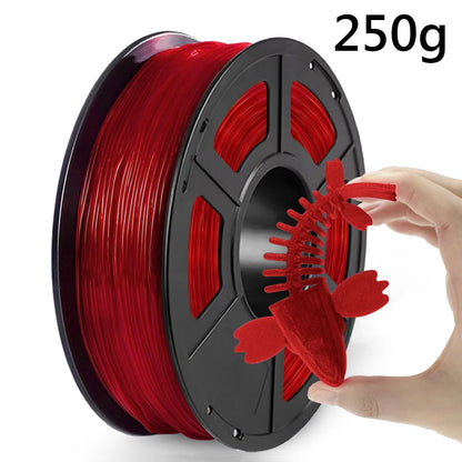 TPU Transparent Flexible Filament 1.75mm – 250g x3 Rolls Translucent Blue for FDM 3D Printers