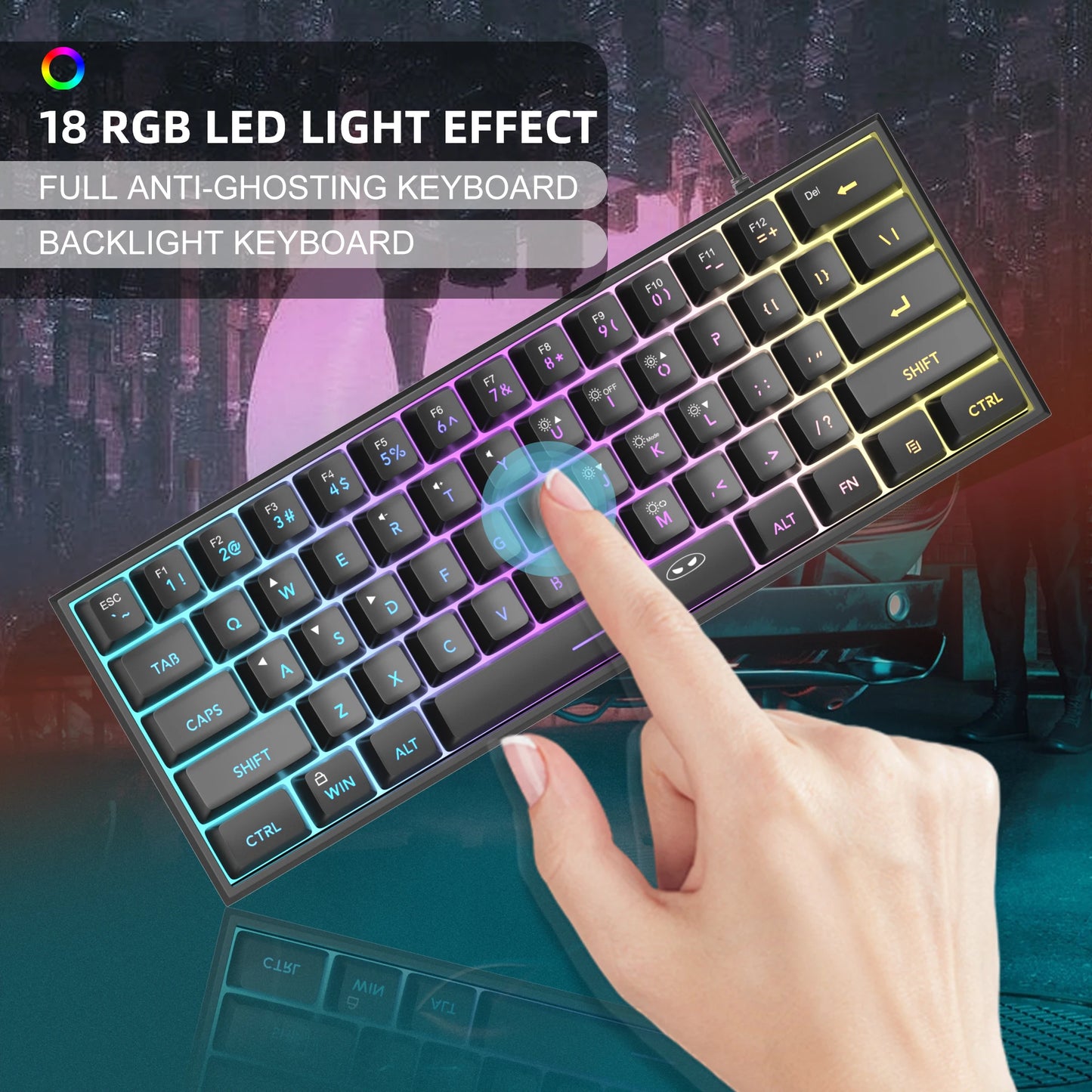 MageGee 60% RGB Gaming Keyboard
