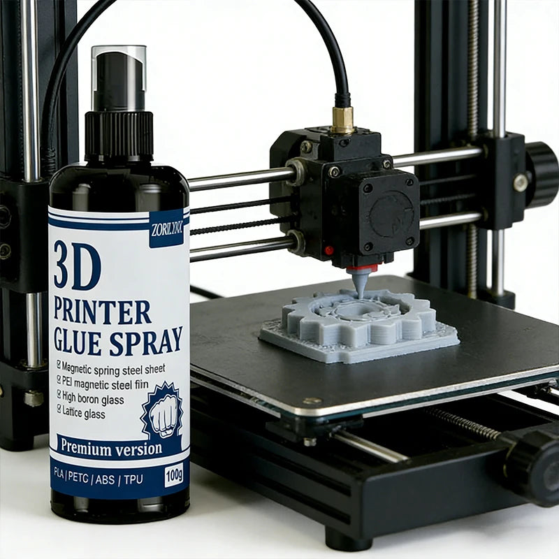 3D Printer Bed Adhesive – Strong First Layer Grip for Glass & PEI, No Warp, Easy Release