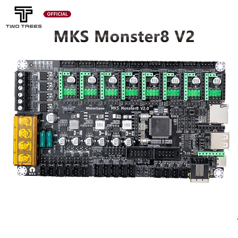 Makerbase MKS Monster8 – 32-Bit 3D Printer Control Board with TMC2209 for Voron / Octopus
