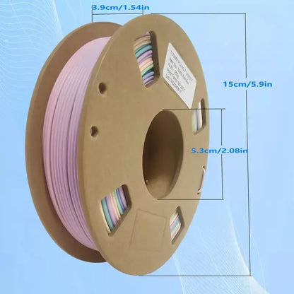 Matte Rainbow Gradient Filament 1.75mm – 250g PLA Multicolour Purple / Pink / Green / Blue