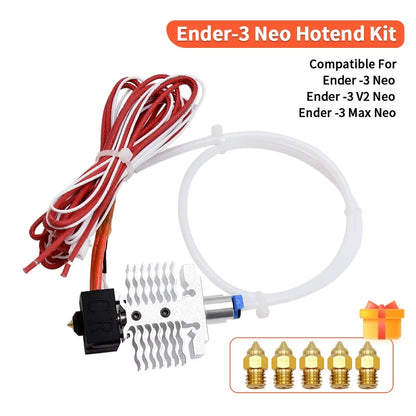 Creality Ender 3 V2 Neo / Max Neo Assembled Hotend Kit – Heatsink, Heat Block, Throat & Silicone Sock