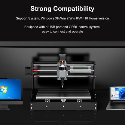 TTC3018 CNC Router & Laser Engraver – Desktop 3-Axis Milling Machine