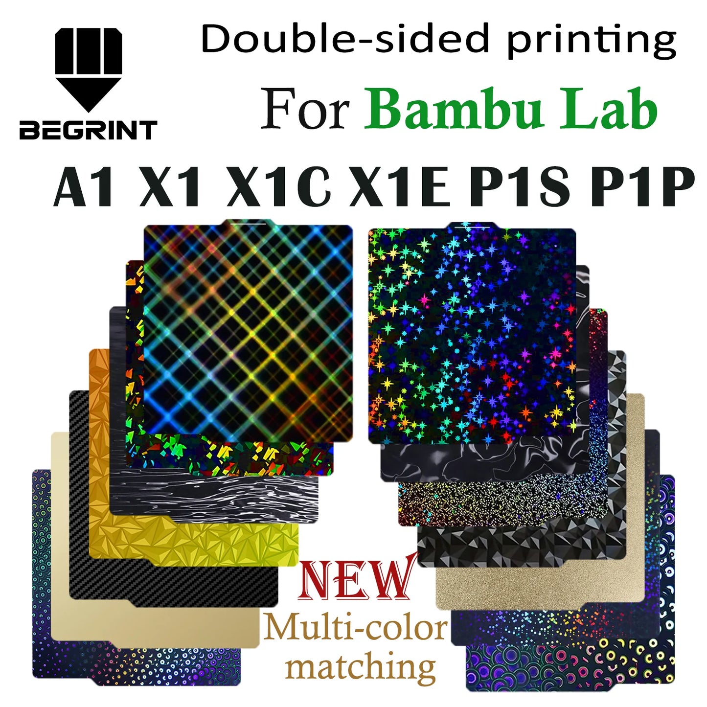 Bambu Lab Build Plate – Double-Sided Smooth Spring Steel Sheet for A1 / P1P / P1S / X1C
