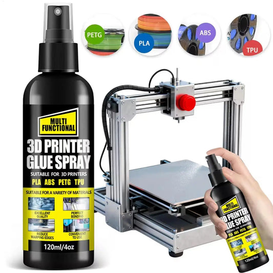 3D Printer Bed Adhesive Spray – Anti-Warping Easy Release for PLA, ABS, PETG