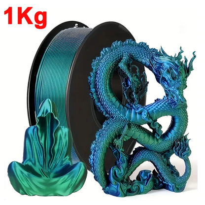 250g 500g 1Kg PLA Filament Silk Black Red Dual Color
