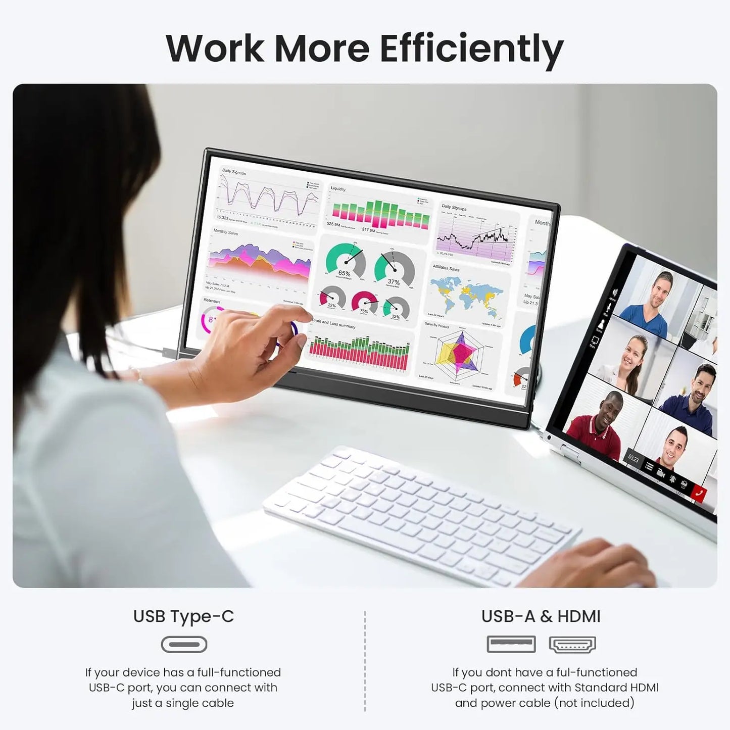 13.3" Touchscreen Portable Monitor