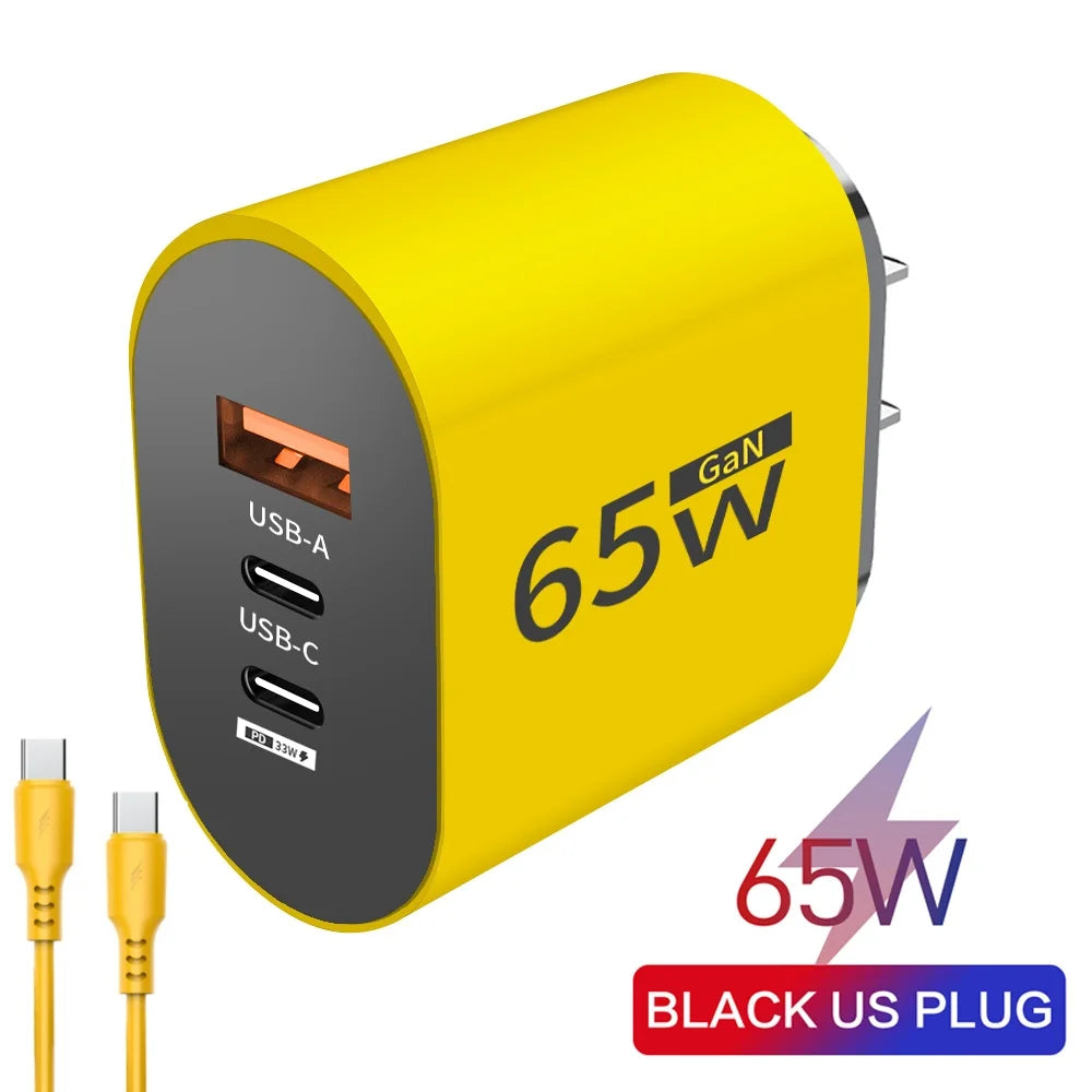 65W GaN Multi-Port USB-C Charger