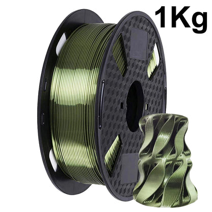 Silk PLA Filament – 1.75mm Shiny Metallic Finish 3D Printer Filament
