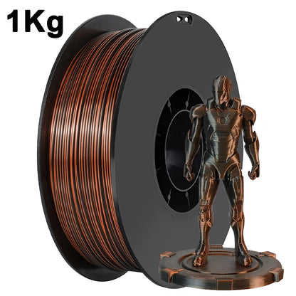 250g 500g 1Kg PLA Filament Silk Black Red Dual Color