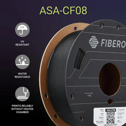 Polymaker Fiberon ASA-CF08 Carbon Fiber ASA Filament 1.75mm – 0.5kg UV-Resistant High-Strength