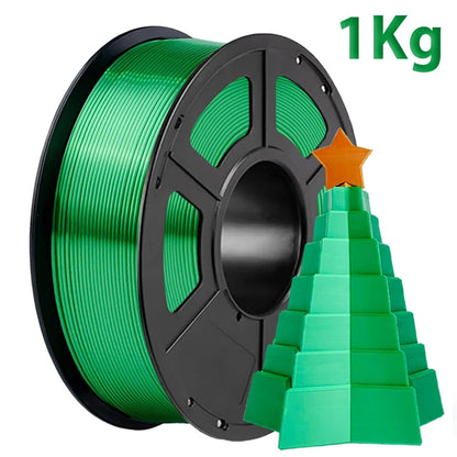 Silk PLA Filament – 1.75mm Shiny Metallic Finish 3D Printer Filament