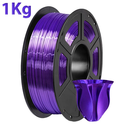 Silk PLA Filament – 1.75mm Shiny Metallic Finish 3D Printer Filament